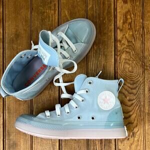 Women’s Kids CX blue pink Converse Blue High-Top Sneakers canvas Chuck Taylor